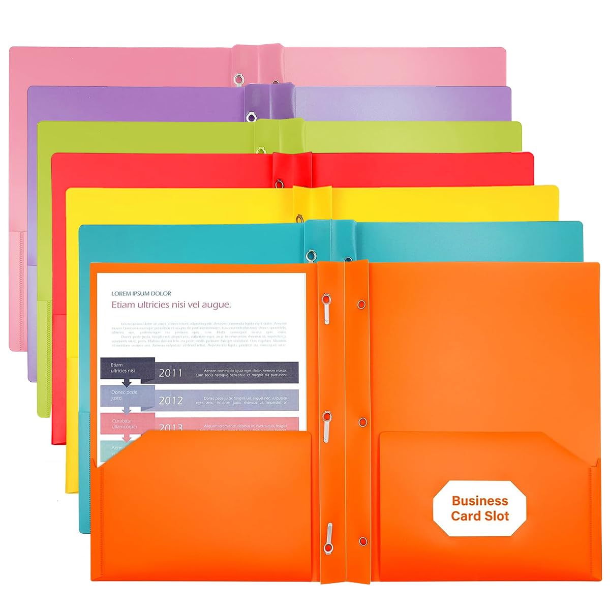 Climberty 7 Pcs Plastic File Folders, Heavy Duty Folders with Pockets, 3 Holes Binder File Folder for Punched Hole Paper Files, Accordion Document Organizer, A4 Portable Accordion Paper Climberty 7 Pcs Plastic File Folders, Heavy Duty Folders with Pockets, 3 Holes Binder File Folder for Punched Hole Paper Files, Accordion Document Organizer, A4 Portable Accordion Paper